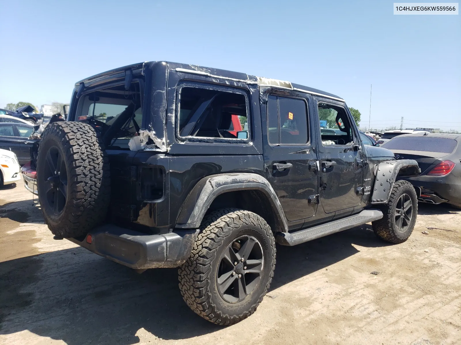 2019 Jeep Wrangler Unlimited Sahara VIN: 1C4HJXEG6KW559566 Lot: 54807454