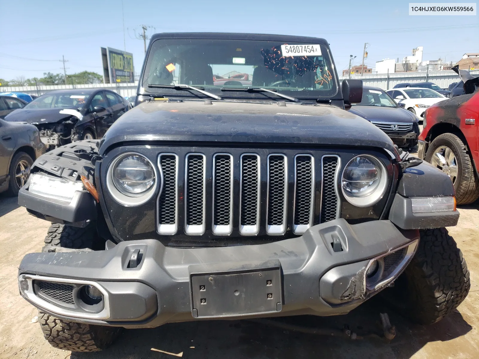 2019 Jeep Wrangler Unlimited Sahara VIN: 1C4HJXEG6KW559566 Lot: 54807454