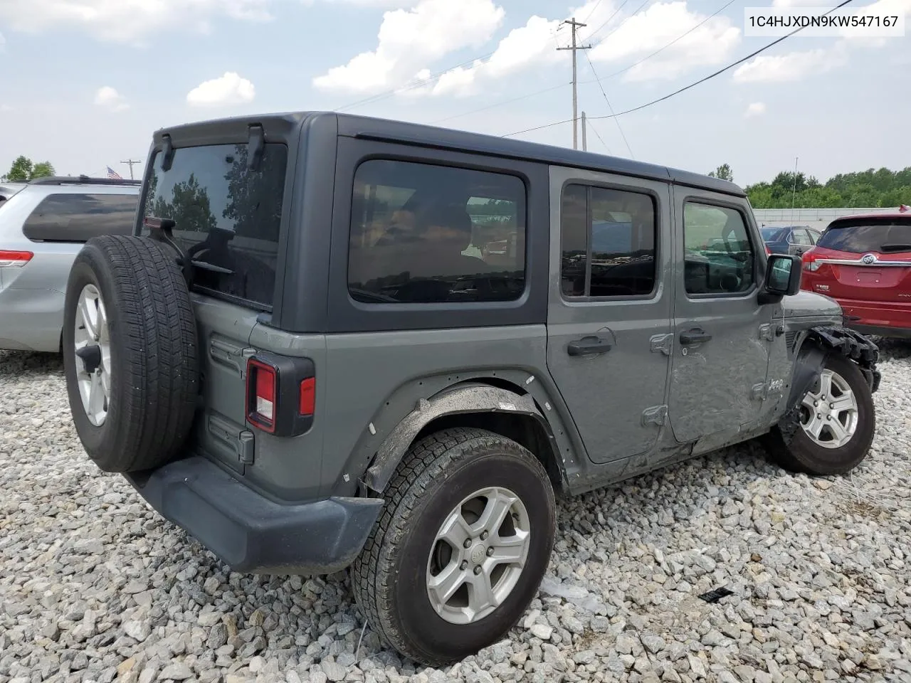 2019 Jeep Wrangler Unlimited Sport VIN: 1C4HJXDN9KW547167 Lot: 58644084