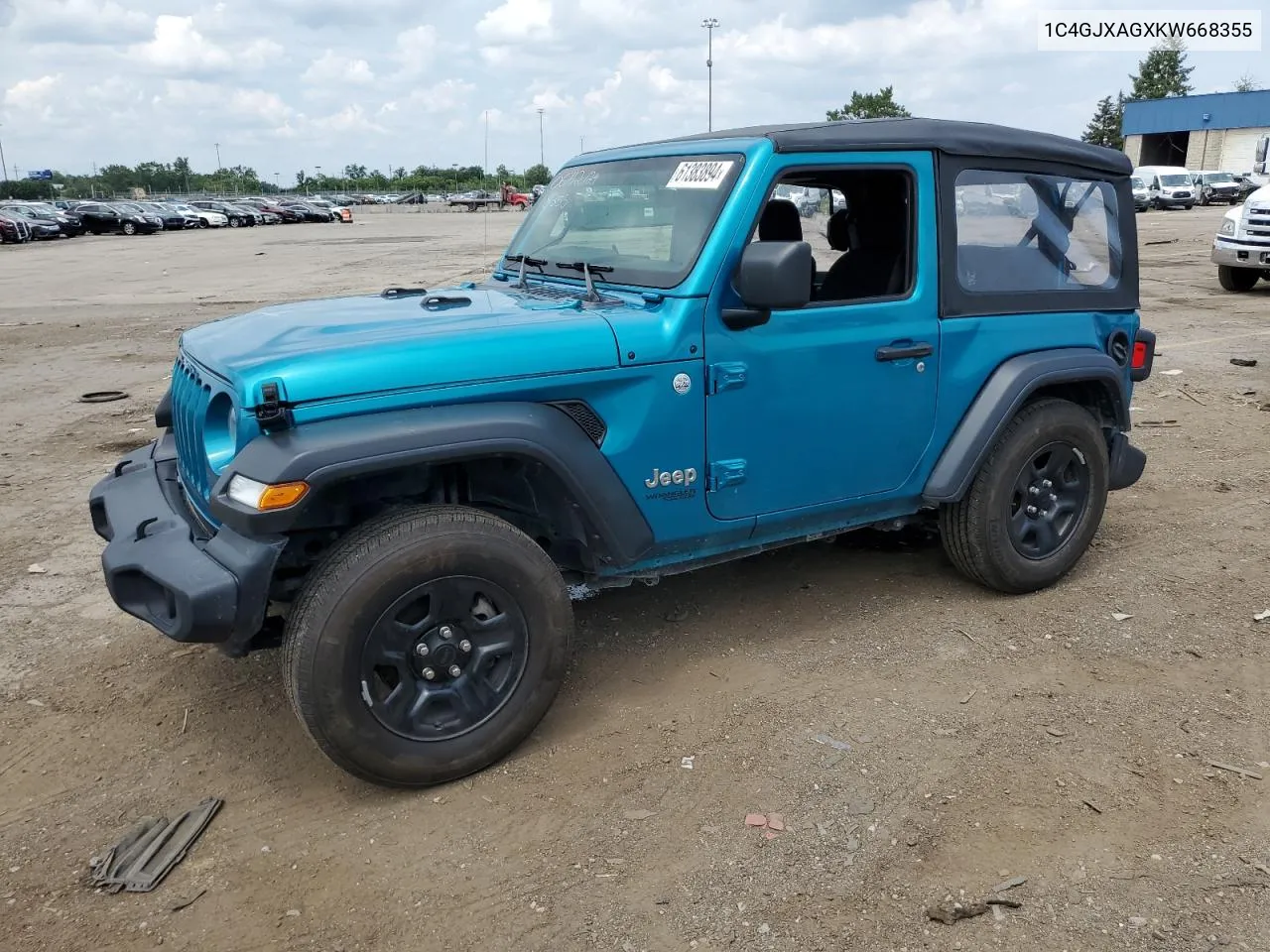 2019 Jeep Wrangler Sport VIN: 1C4GJXAGXKW668355 Lot: 61383894