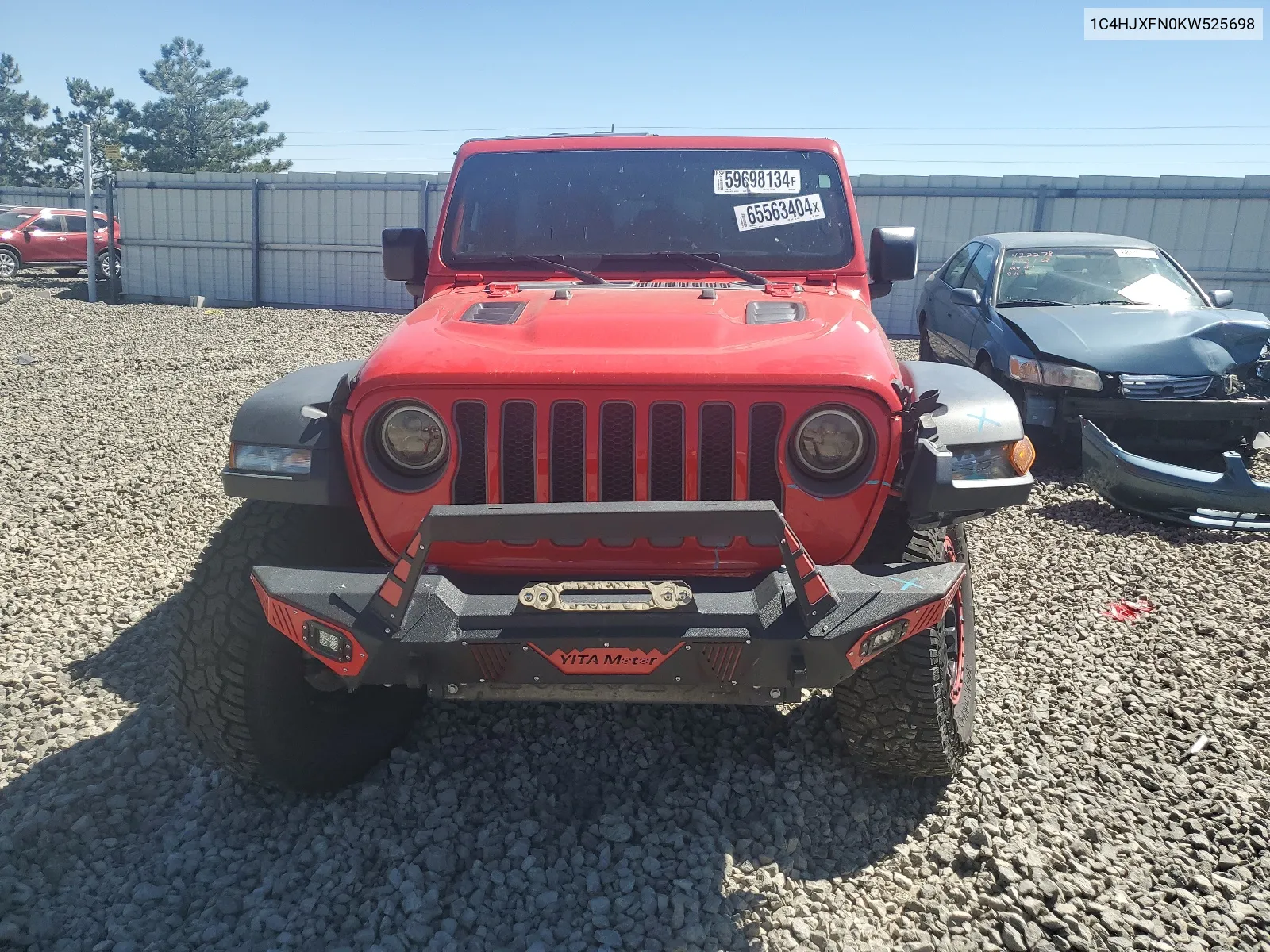 2019 Jeep Wrangler Unlimited Rubicon VIN: 1C4HJXFN0KW525698 Lot: 65563404