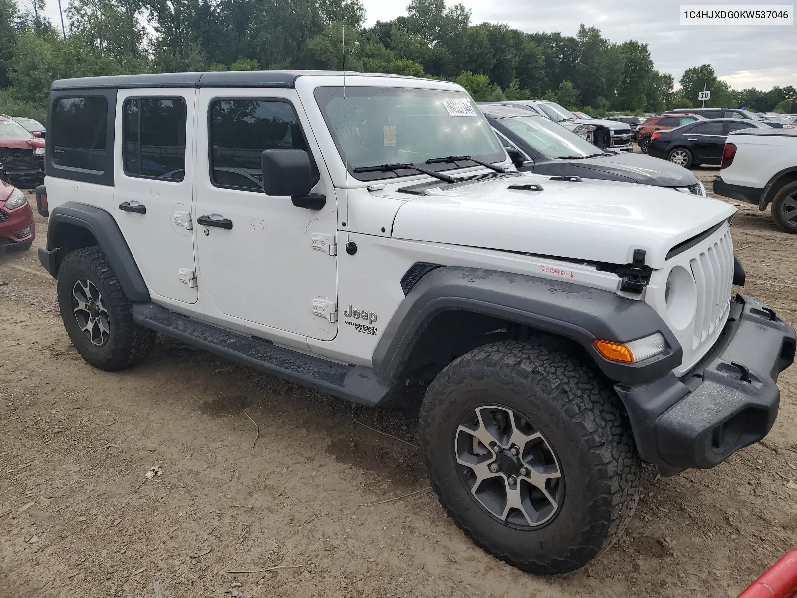 1C4HJXDG0KW537046 2019 Jeep Wrangler Unlimited Sport