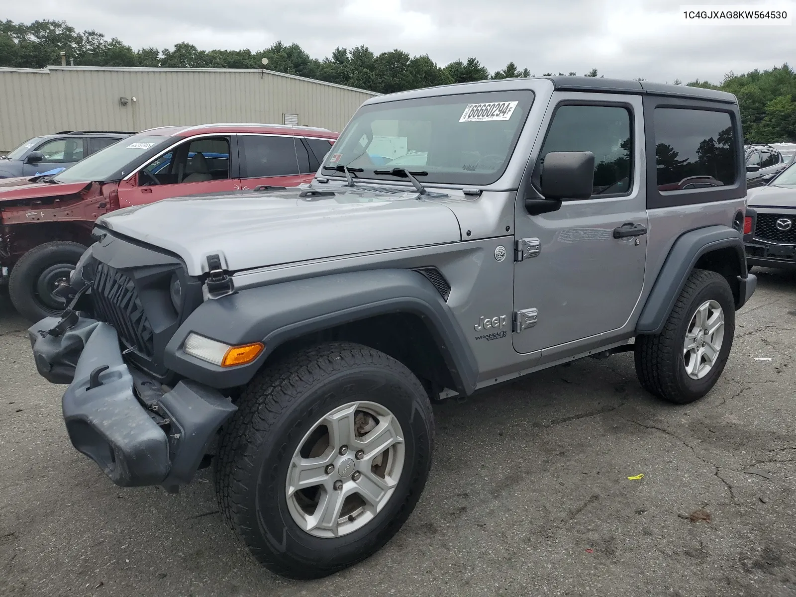 1C4GJXAG8KW564530 2019 Jeep Wrangler Sport