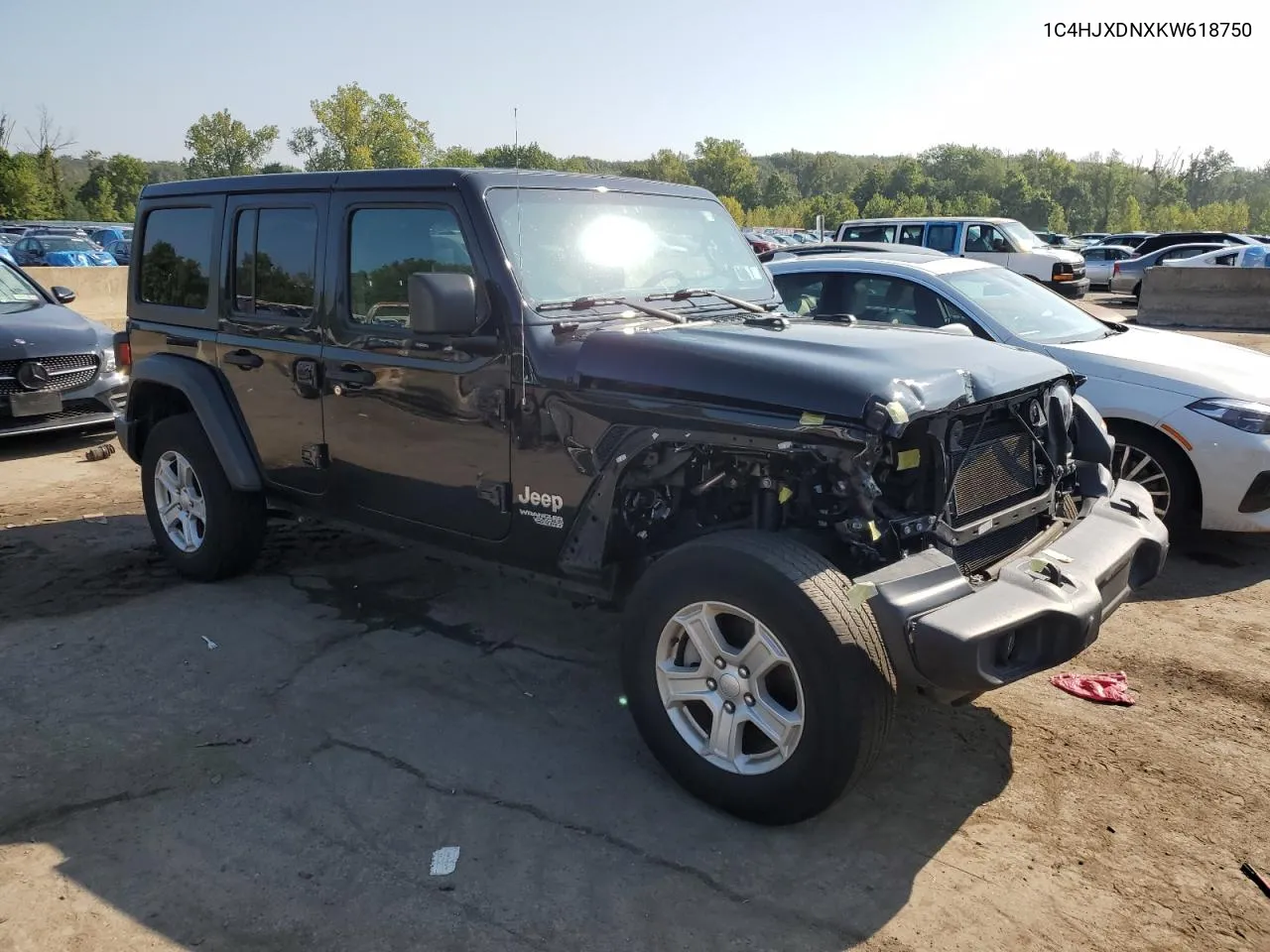 2019 Jeep Wrangler Unlimited Sport VIN: 1C4HJXDNXKW618750 Lot: 66684944