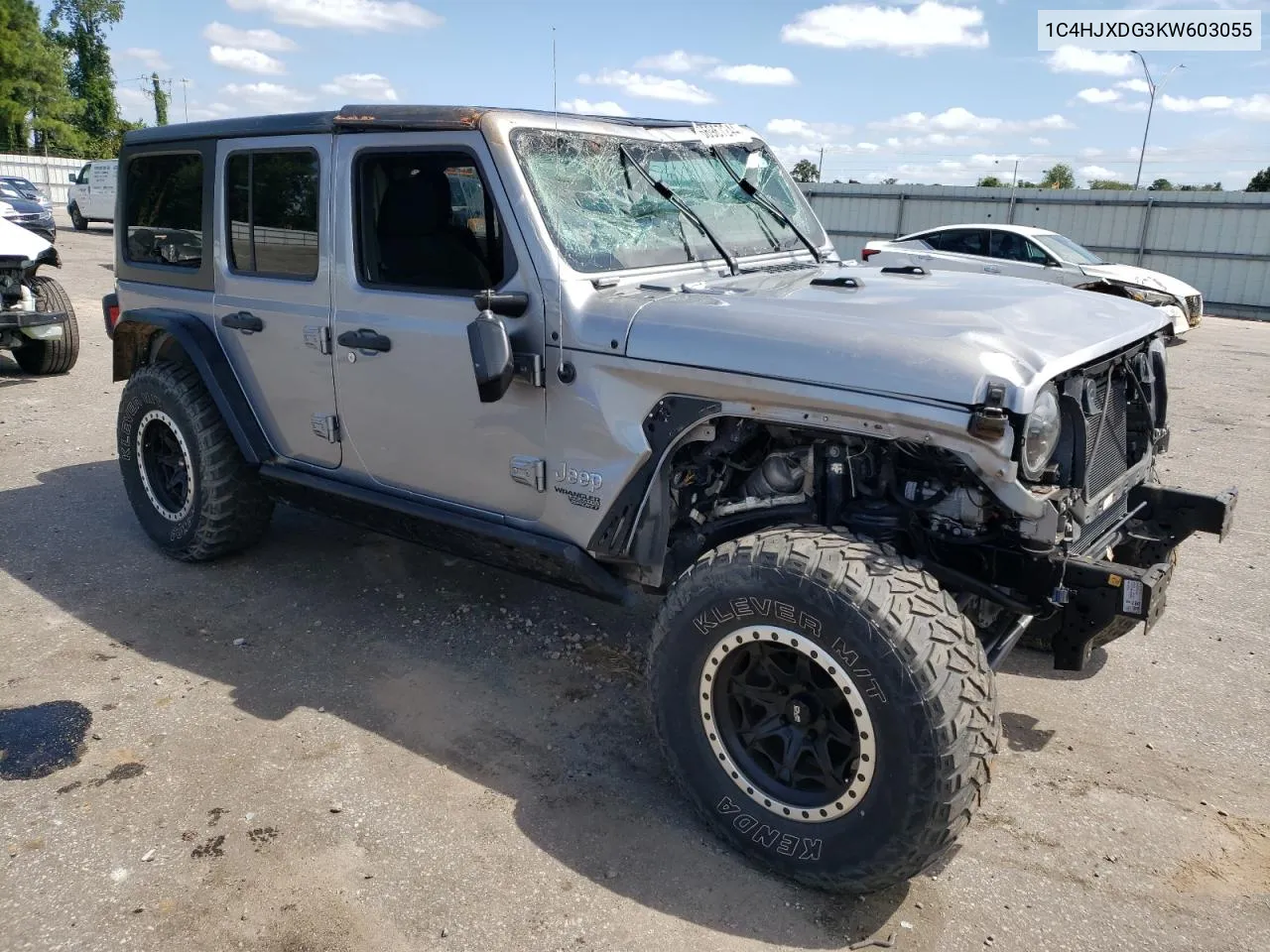 2019 Jeep Wrangler Unlimited Sport VIN: 1C4HJXDG3KW603055 Lot: 66967244