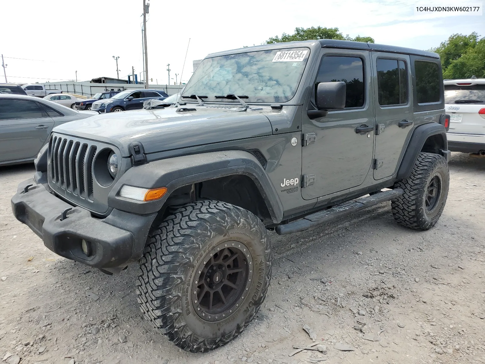 2019 Jeep Wrangler Unlimited Sport VIN: 1C4HJXDN3KW602177 Lot: 68114354