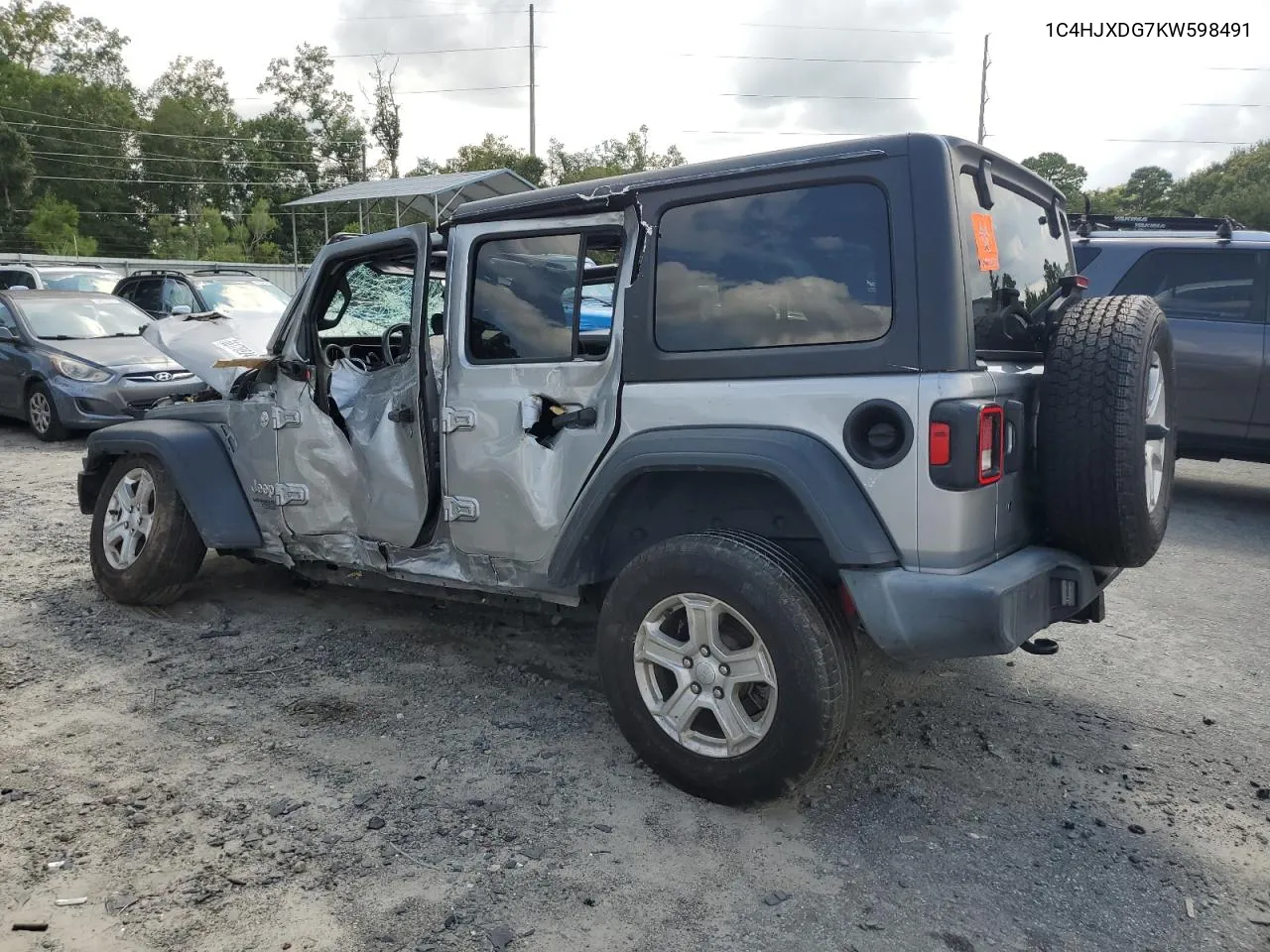 2019 Jeep Wrangler Unlimited Sport VIN: 1C4HJXDG7KW598491 Lot: 68178924