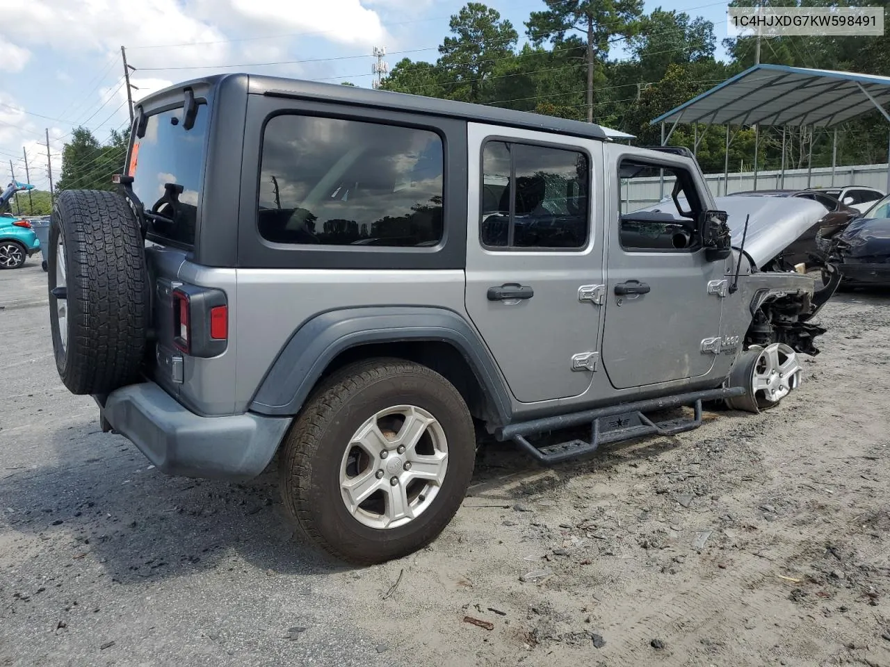 2019 Jeep Wrangler Unlimited Sport VIN: 1C4HJXDG7KW598491 Lot: 68178924