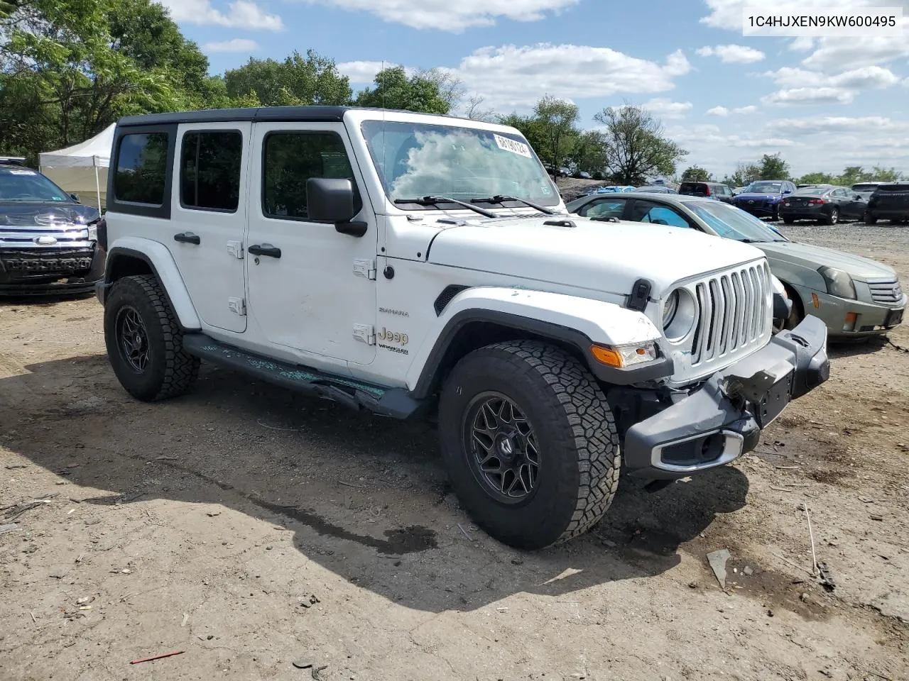 2019 Jeep Wrangler Unlimited Sahara VIN: 1C4HJXEN9KW600495 Lot: 68190124