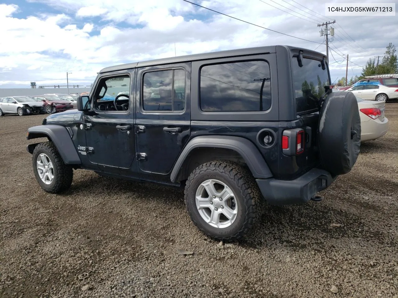 2019 Jeep Wrangler Unlimited Sport VIN: 1C4HJXDG5KW671213 Lot: 69158944