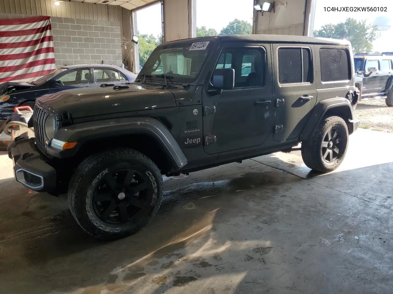 2019 Jeep Wrangler Unlimited Sahara VIN: 1C4HJXEG2KW560102 Lot: 69412234