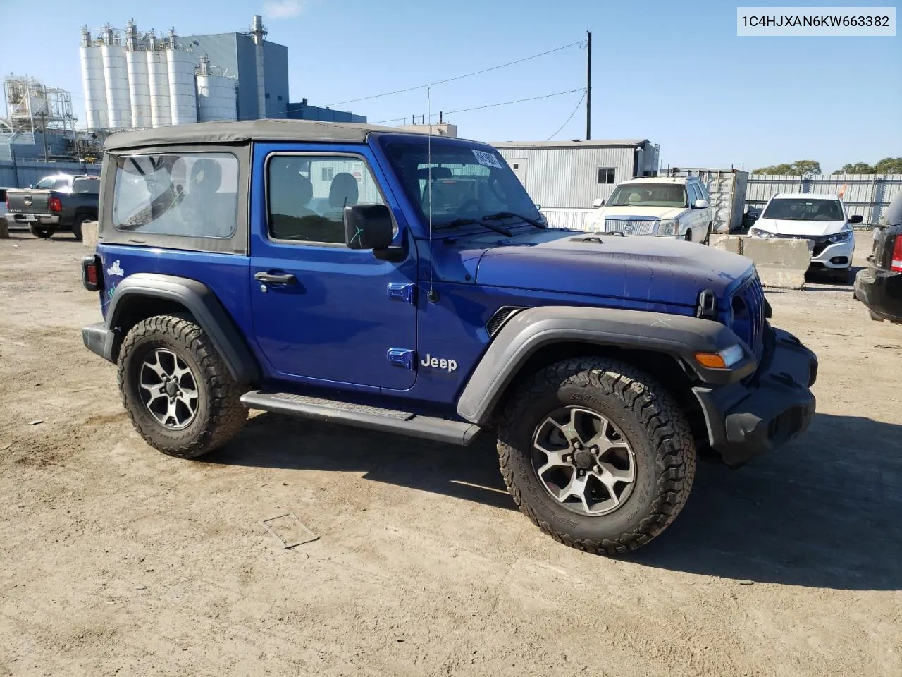 2019 Jeep Wrangler Sport VIN: 1C4HJXAN6KW663382 Lot: 69619894