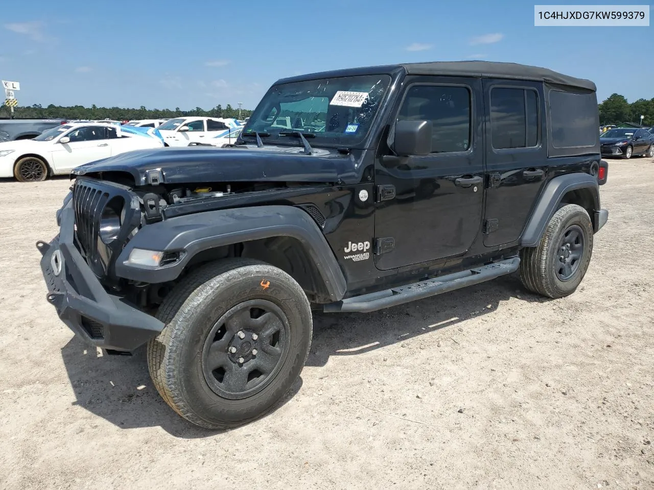 2019 Jeep Wrangler Unlimited Sport VIN: 1C4HJXDG7KW599379 Lot: 69820284