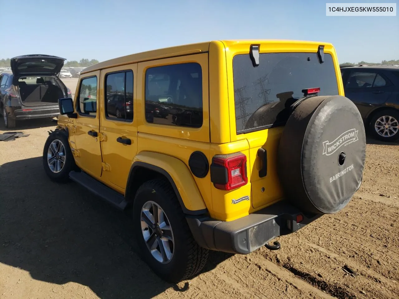 2019 Jeep Wrangler Unlimited Sahara VIN: 1C4HJXEG5KW555010 Lot: 69948224