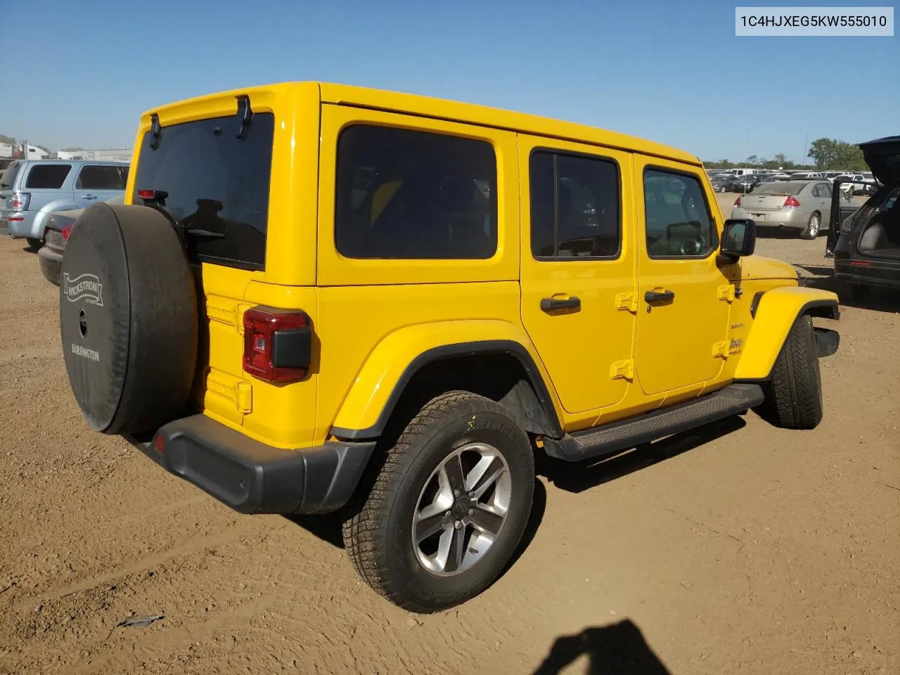 2019 Jeep Wrangler Unlimited Sahara VIN: 1C4HJXEG5KW555010 Lot: 69948224