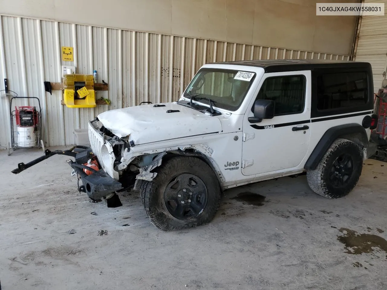 2019 Jeep Wrangler Sport VIN: 1C4GJXAG4KW558031 Lot: 70143264