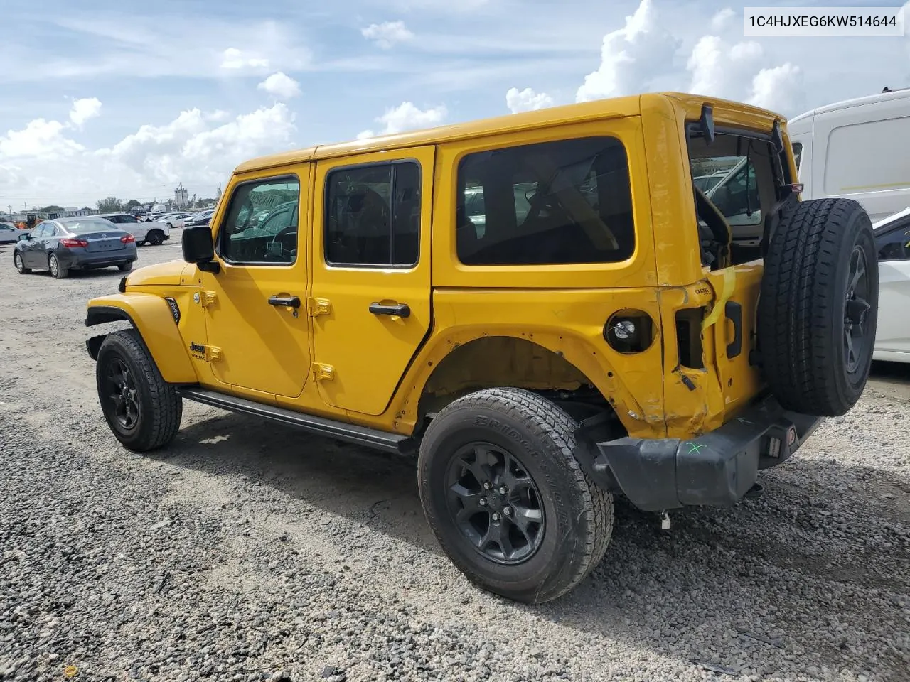 2019 Jeep Wrangler Unlimited Sahara VIN: 1C4HJXEG6KW514644 Lot: 70432974