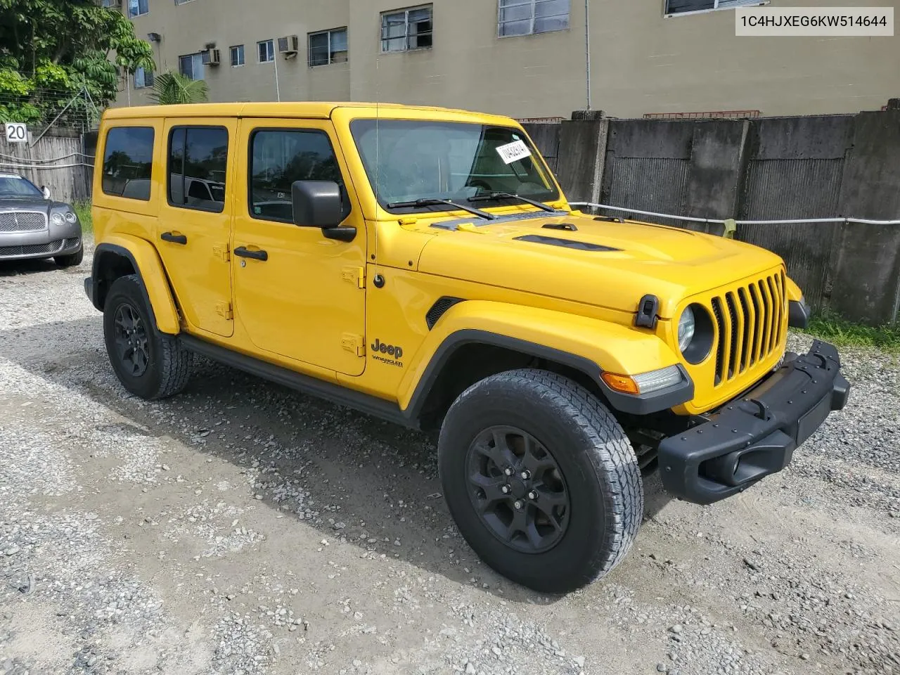 2019 Jeep Wrangler Unlimited Sahara VIN: 1C4HJXEG6KW514644 Lot: 70432974