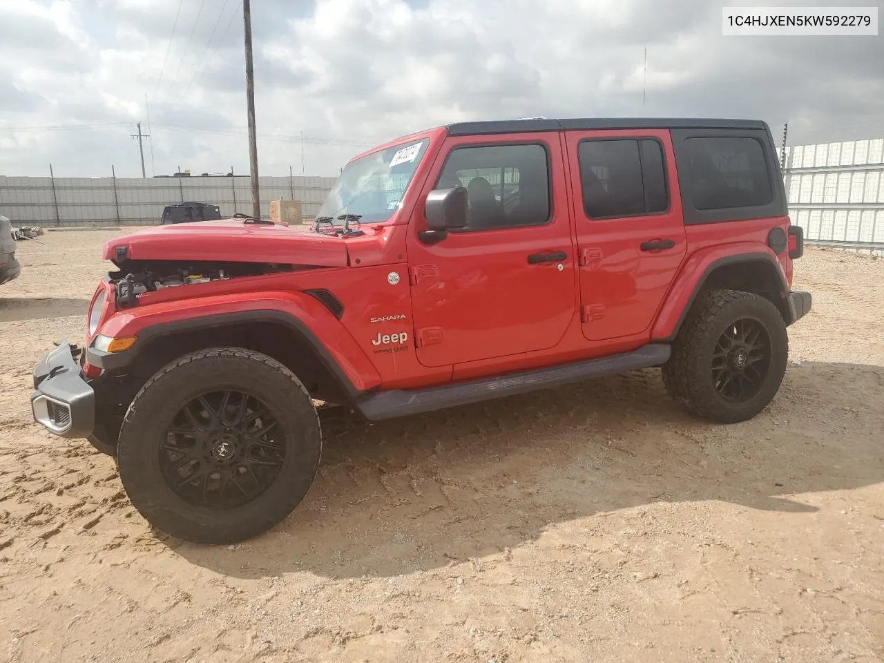 2019 Jeep Wrangler Unlimited Sahara VIN: 1C4HJXEN5KW592279 Lot: 70470274