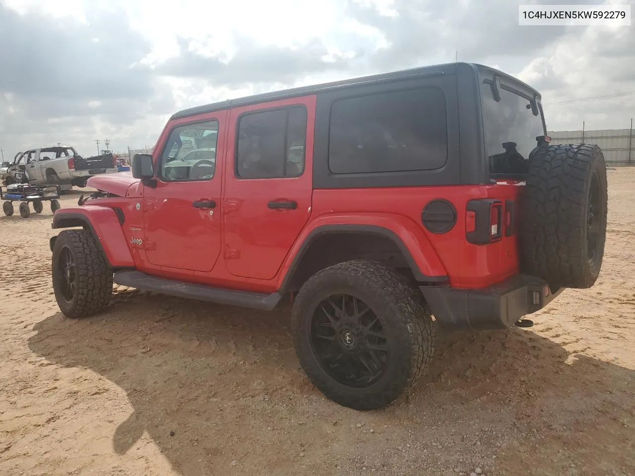 2019 Jeep Wrangler Unlimited Sahara VIN: 1C4HJXEN5KW592279 Lot: 70470274