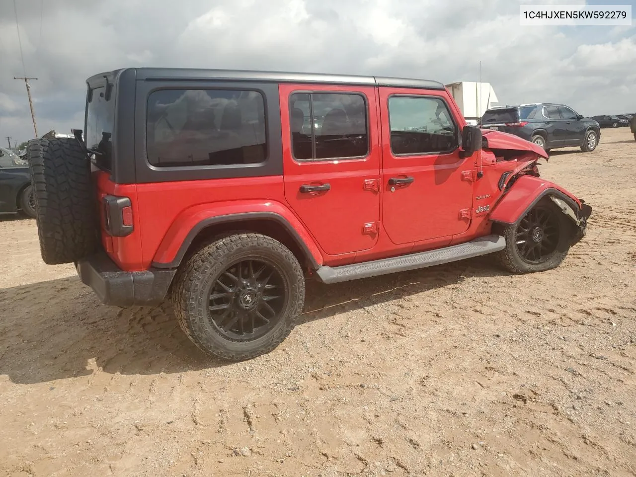 2019 Jeep Wrangler Unlimited Sahara VIN: 1C4HJXEN5KW592279 Lot: 70470274