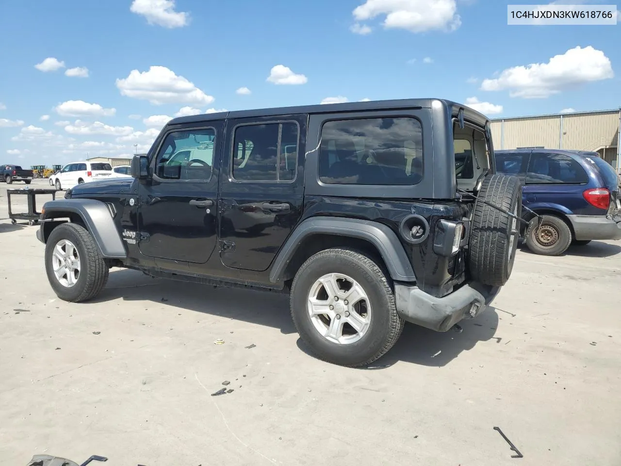 1C4HJXDN3KW618766 2019 Jeep Wrangler Unlimited Sport