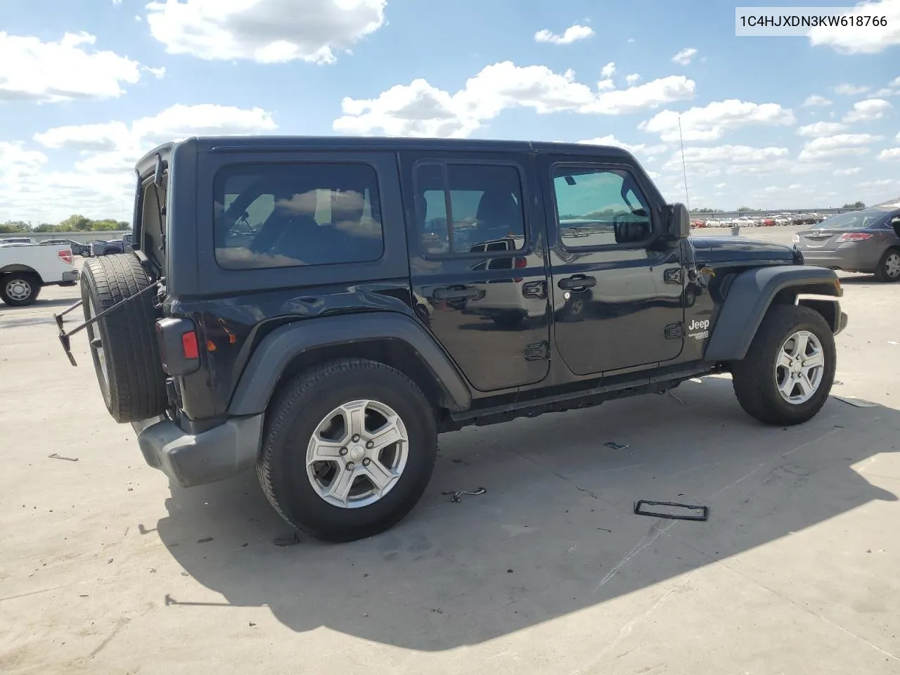 2019 Jeep Wrangler Unlimited Sport VIN: 1C4HJXDN3KW618766 Lot: 70805424