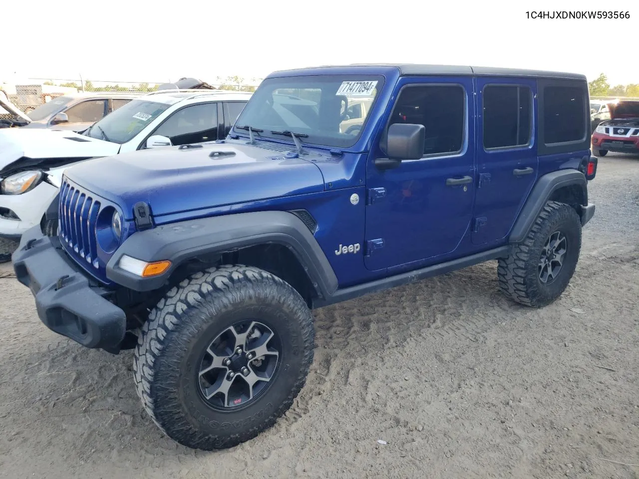 1C4HJXDN0KW593566 2019 Jeep Wrangler Unlimited Sport