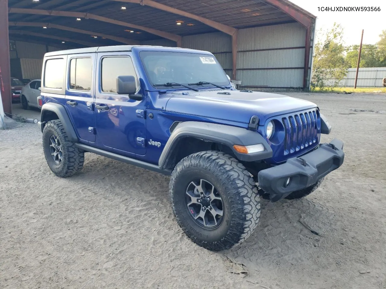 2019 Jeep Wrangler Unlimited Sport VIN: 1C4HJXDN0KW593566 Lot: 71477094