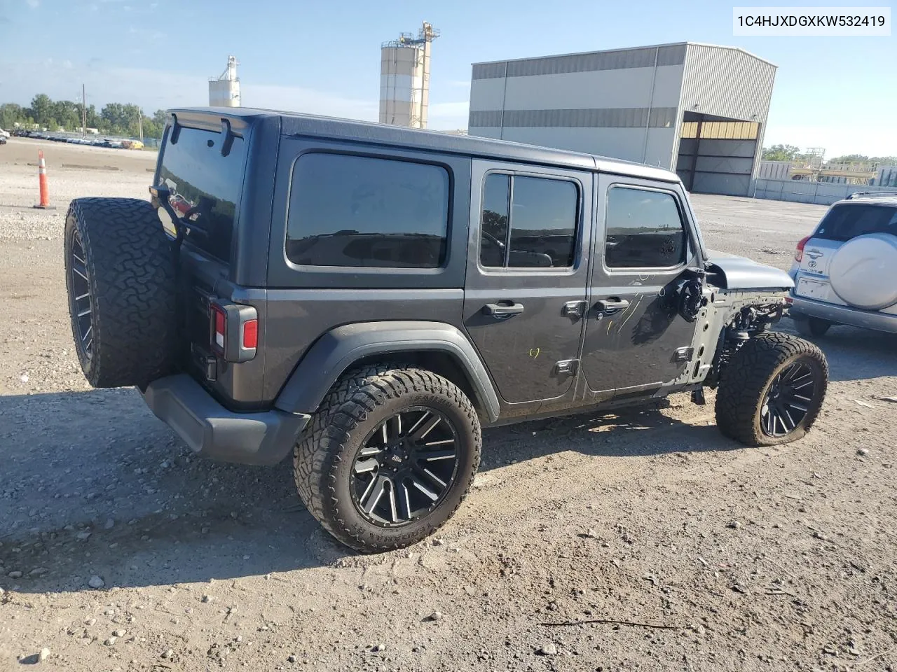 1C4HJXDGXKW532419 2019 Jeep Wrangler Unlimited Sport