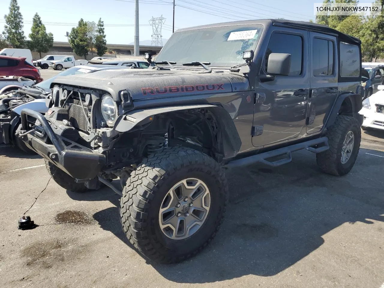 2019 Jeep Wrangler Unlimited Rubicon VIN: 1C4HJXFN0KW547152 Lot: 71855064