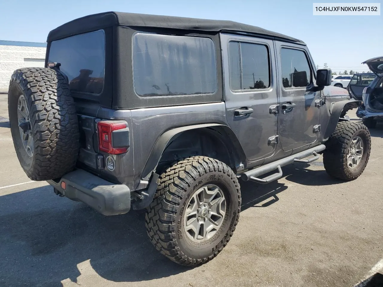 2019 Jeep Wrangler Unlimited Rubicon VIN: 1C4HJXFN0KW547152 Lot: 71855064