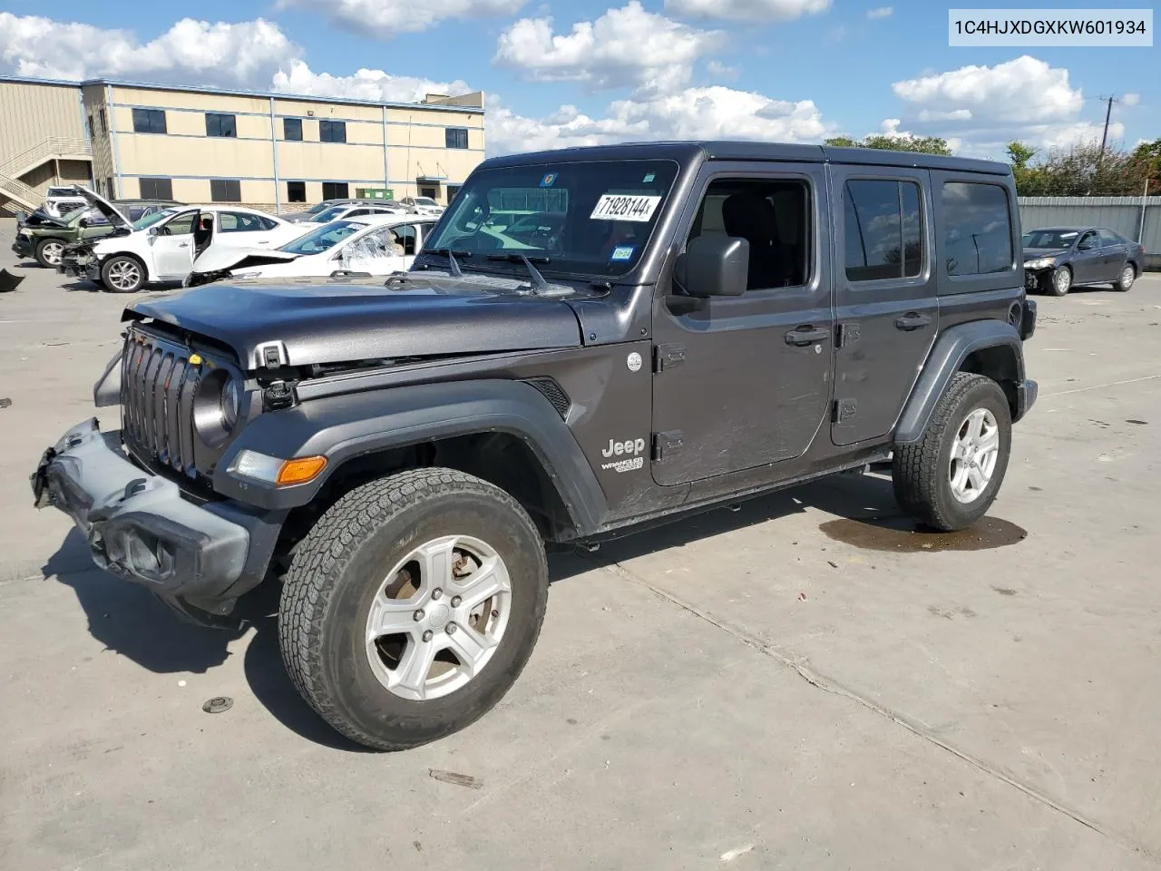 2019 Jeep Wrangler Unlimited Sport VIN: 1C4HJXDGXKW601934 Lot: 71928144