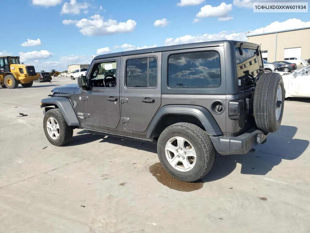 2019 Jeep Wrangler Unlimited Sport VIN: 1C4HJXDGXKW601934 Lot: 71928144