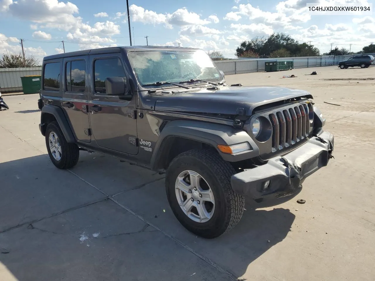 2019 Jeep Wrangler Unlimited Sport VIN: 1C4HJXDGXKW601934 Lot: 71928144