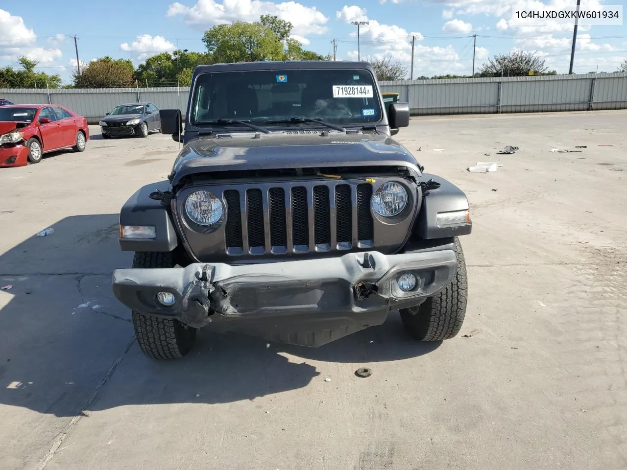 2019 Jeep Wrangler Unlimited Sport VIN: 1C4HJXDGXKW601934 Lot: 71928144