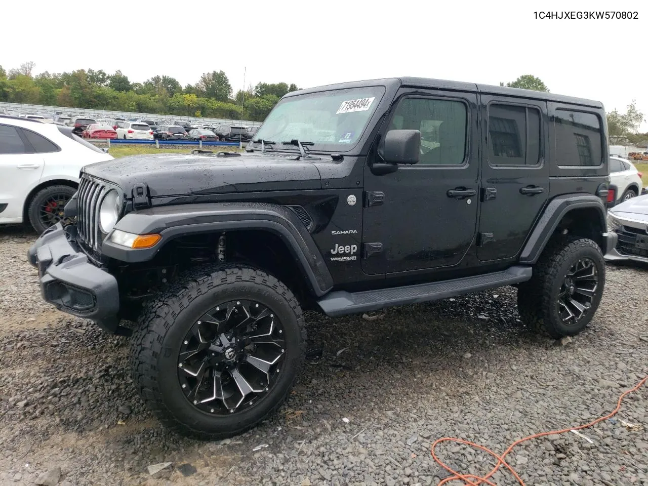 2019 Jeep Wrangler Unlimited Sahara VIN: 1C4HJXEG3KW570802 Lot: 71954494