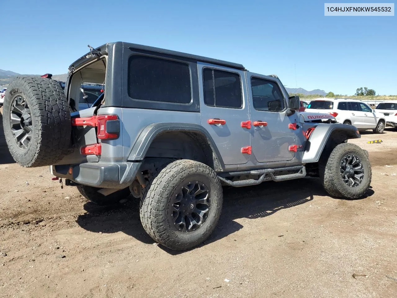 1C4HJXFN0KW545532 2019 Jeep Wrangler Unlimited Rubicon