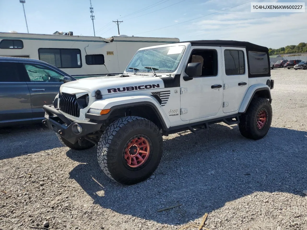 2019 Jeep Wrangler Unlimited Sahara VIN: 1C4HJXEN6KW600227 Lot: 72391964