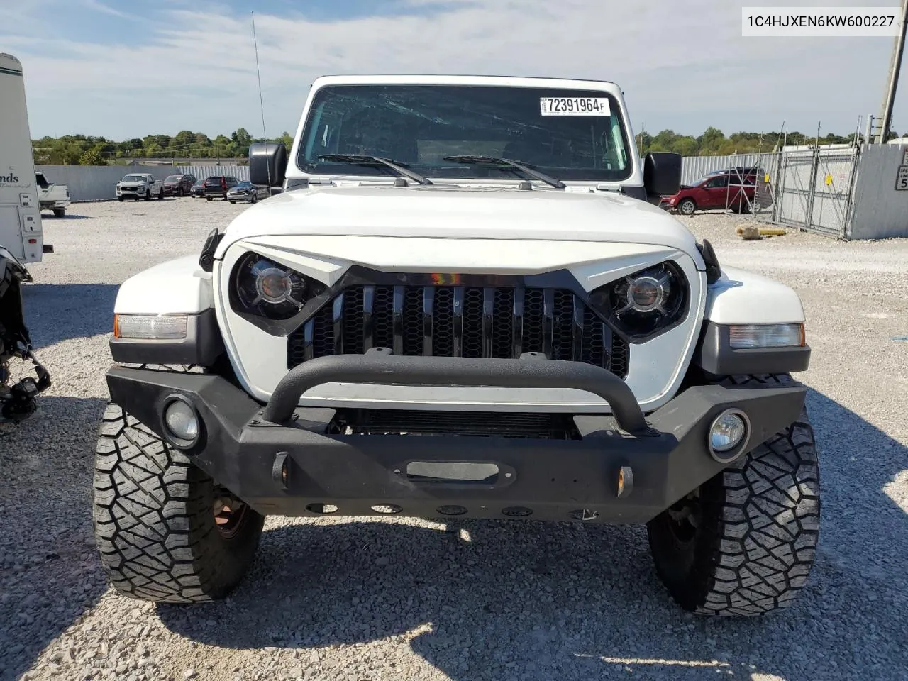 2019 Jeep Wrangler Unlimited Sahara VIN: 1C4HJXEN6KW600227 Lot: 72391964