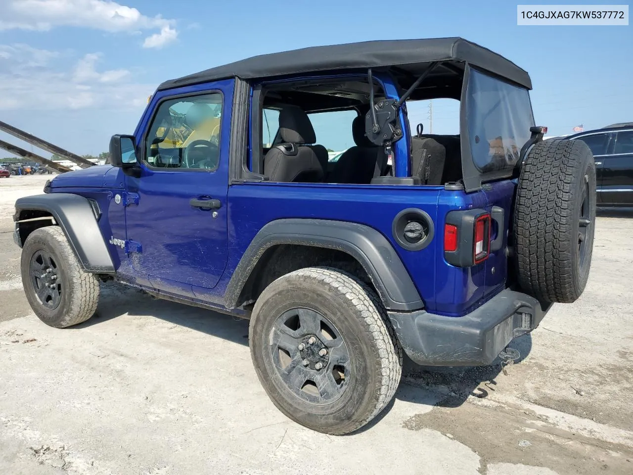 2019 Jeep Wrangler Sport VIN: 1C4GJXAG7KW537772 Lot: 72577754