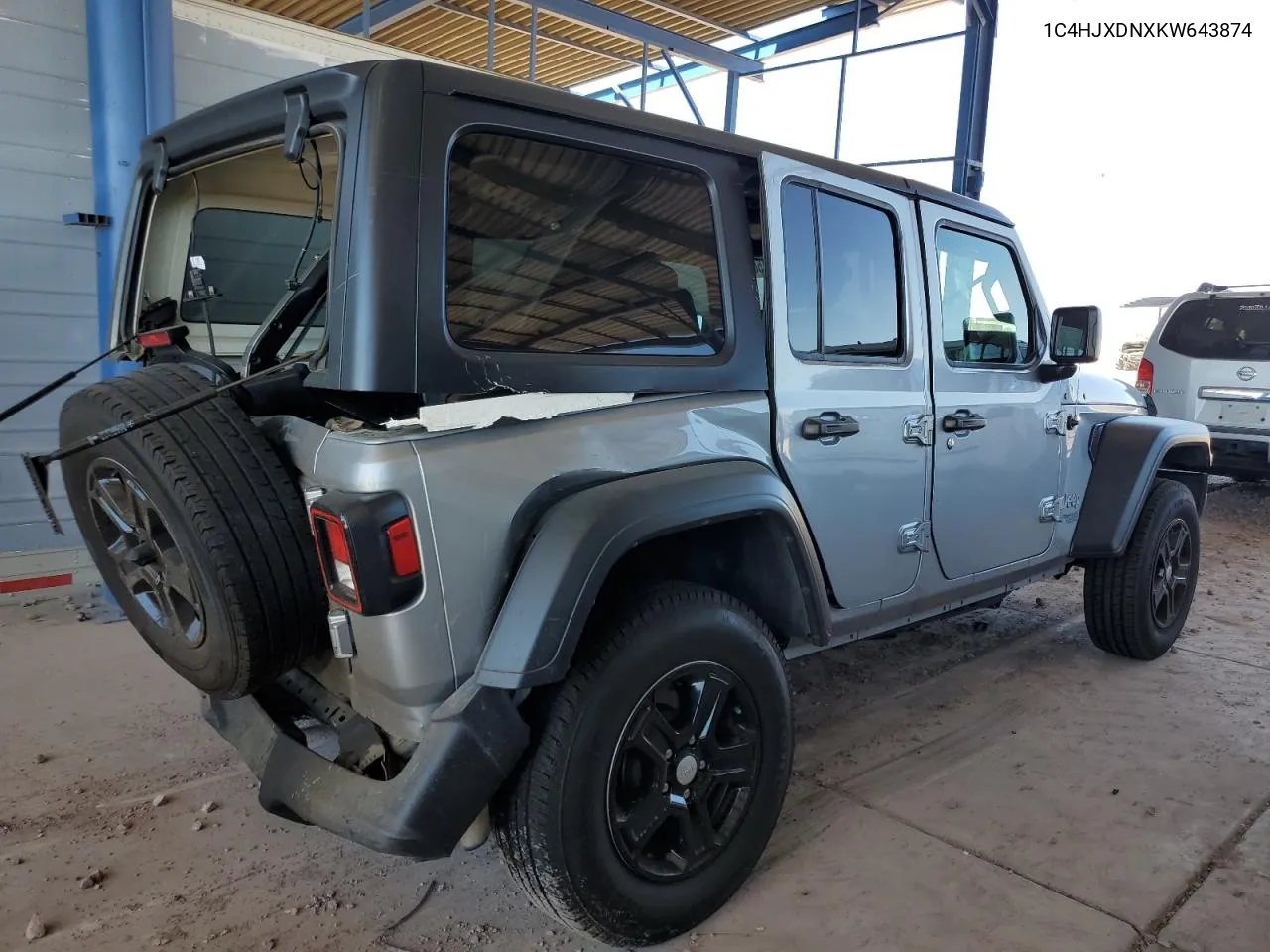 2019 Jeep Wrangler Unlimited Sport VIN: 1C4HJXDNXKW643874 Lot: 72775614