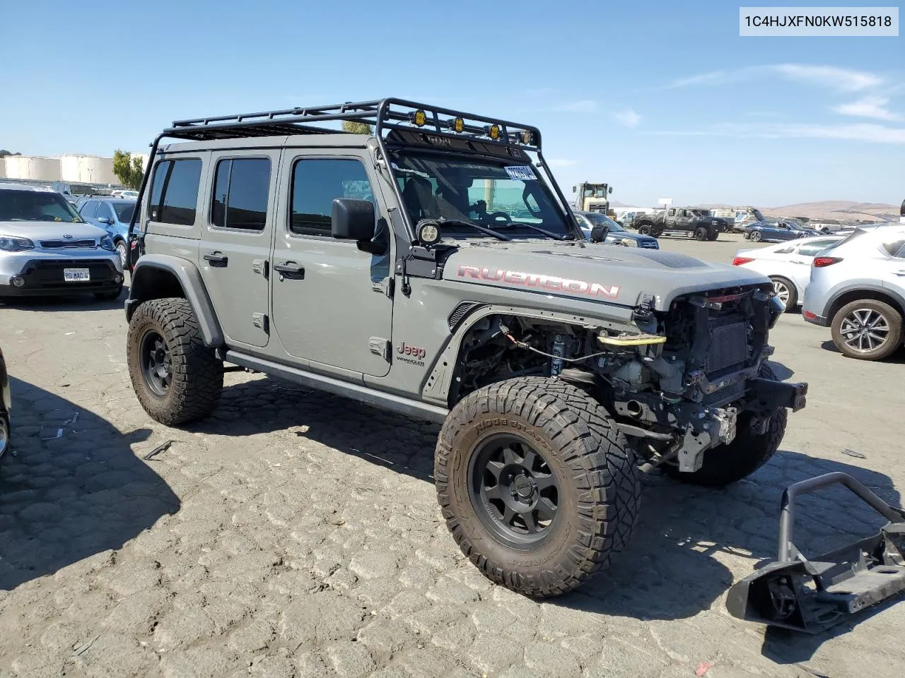 2019 Jeep Wrangler Unlimited Rubicon VIN: 1C4HJXFN0KW515818 Lot: 72789104