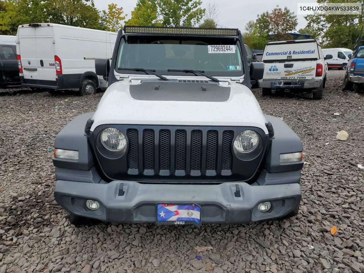 2019 Jeep Wrangler Unlimited Sport VIN: 1C4HJXDG4KW533839 Lot: 72969244