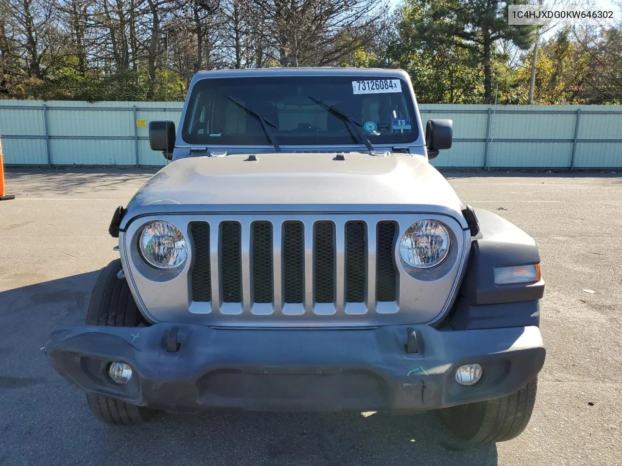 2019 Jeep Wrangler Unlimited Sport VIN: 1C4HJXDG0KW646302 Lot: 73126084