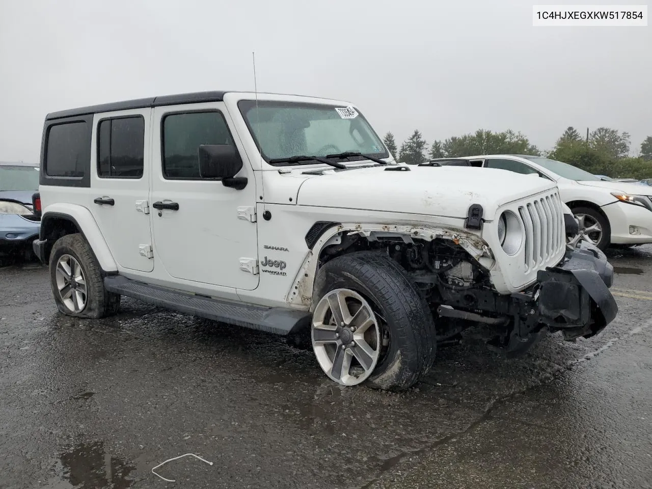 2019 Jeep Wrangler Unlimited Sahara VIN: 1C4HJXEGXKW517854 Lot: 73354164