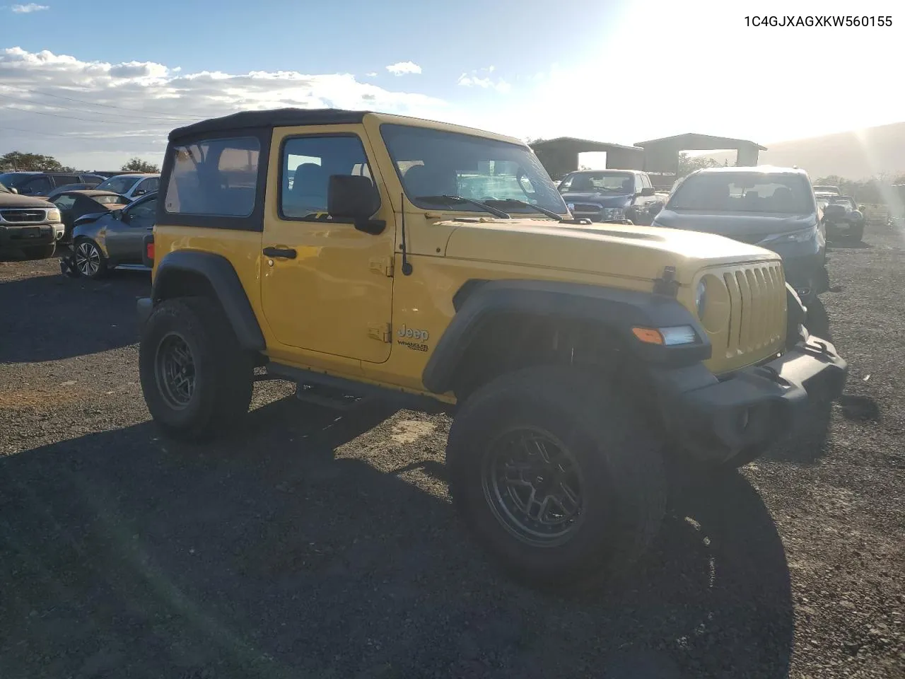 2019 Jeep Wrangler Sport VIN: 1C4GJXAGXKW560155 Lot: 73440064