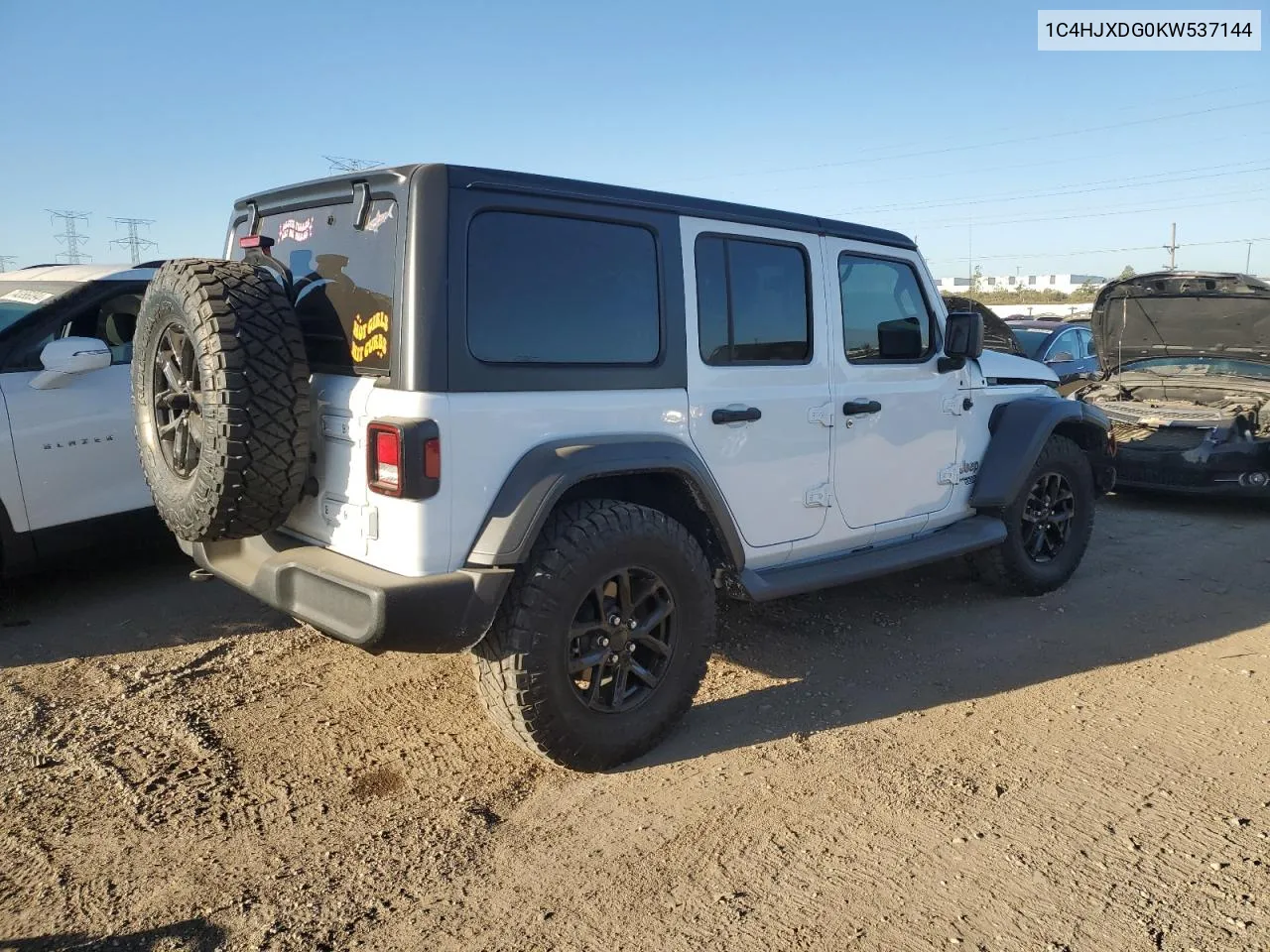 2019 Jeep Wrangler Unlimited Sport VIN: 1C4HJXDG0KW537144 Lot: 73658954