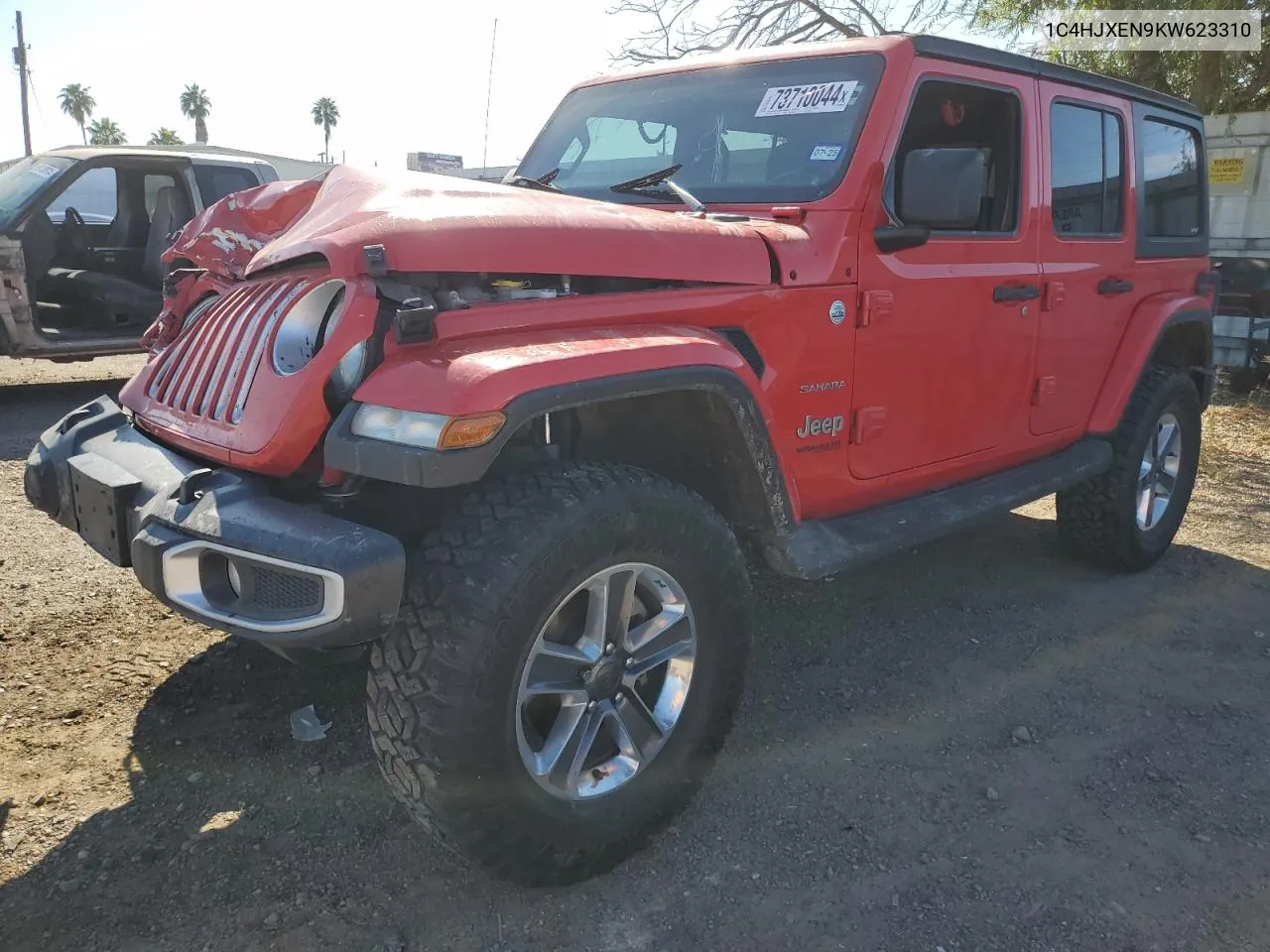 2019 Jeep Wrangler Unlimited Sahara VIN: 1C4HJXEN9KW623310 Lot: 73710044