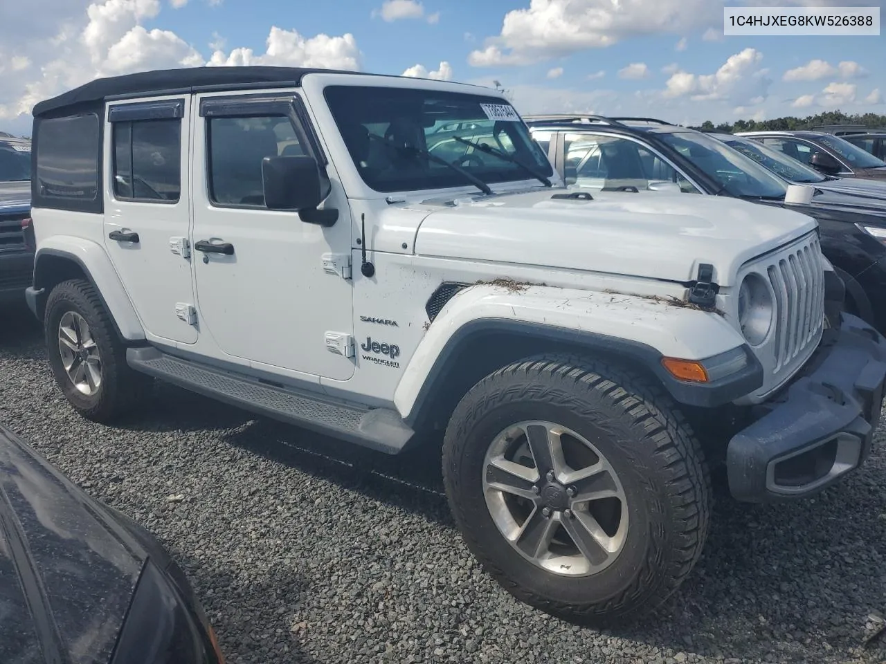 2019 Jeep Wrangler Unlimited Sahara VIN: 1C4HJXEG8KW526388 Lot: 73857544